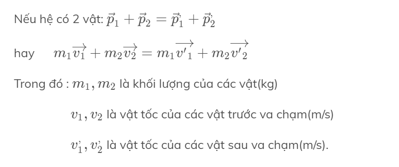 Hướng dẫn áp dụng công thức bảo toàn động lượng lớp 10