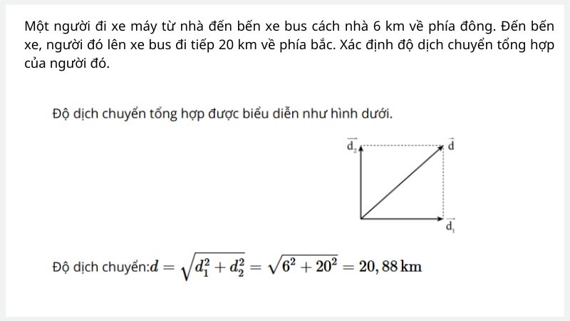 bài tập công thức tính độ dịch chuyển