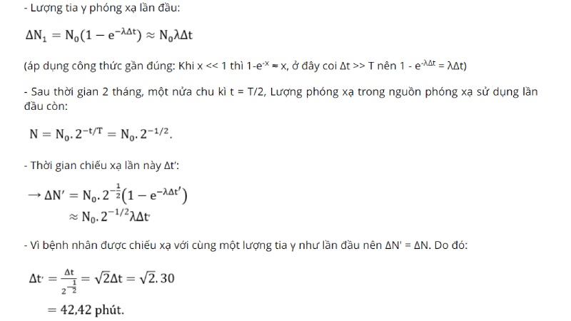 chu kỳ bán rã phóng xạ