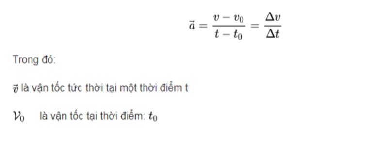 công thức gia tốc