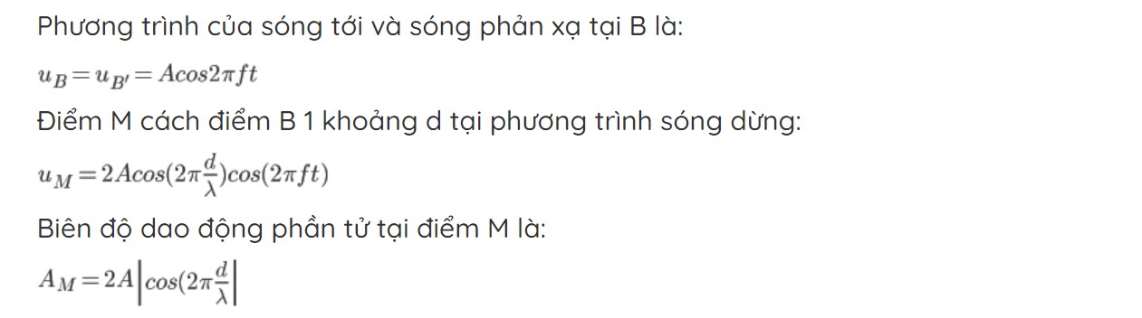 công thức sóng dừng a cố định và b tự do