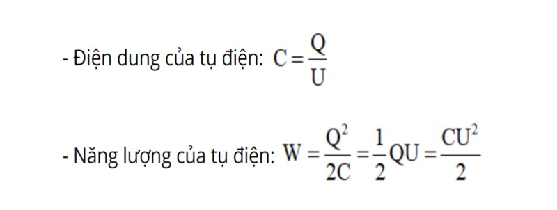 công thức tính điện dung