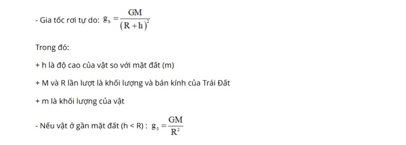 Công thức tính gia tốc rơi tự do và bài tập điển hình 