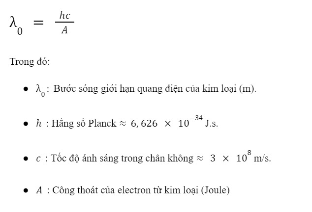 giới hạn quang điện