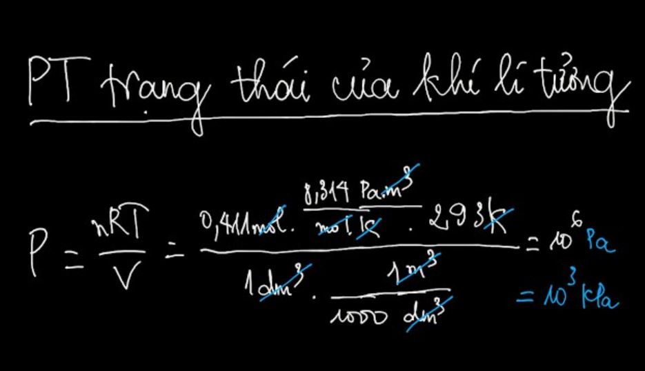 Công thức khí lý tưởng là gì