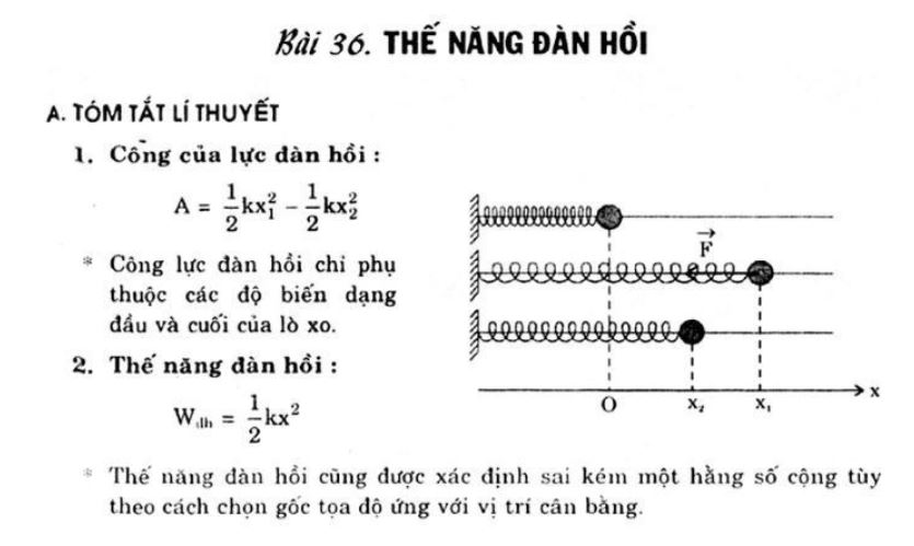 Thế năng đàn hồi và các thành phần cơ bản