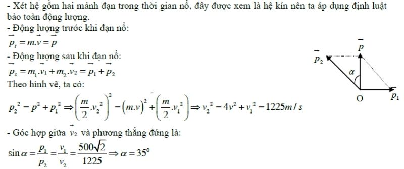 bài tập công thức bảo toàn động lượng