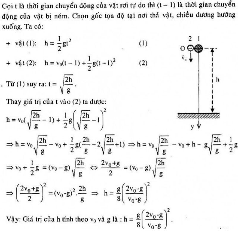 bài tập công thức tính độ cao h