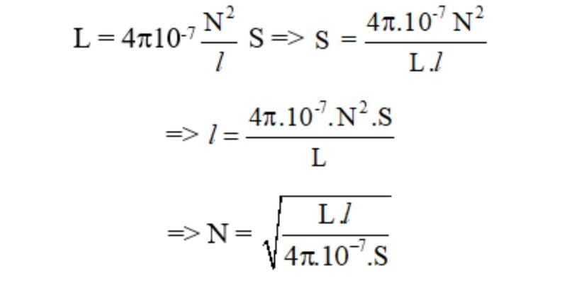 độ tự cảm công thức