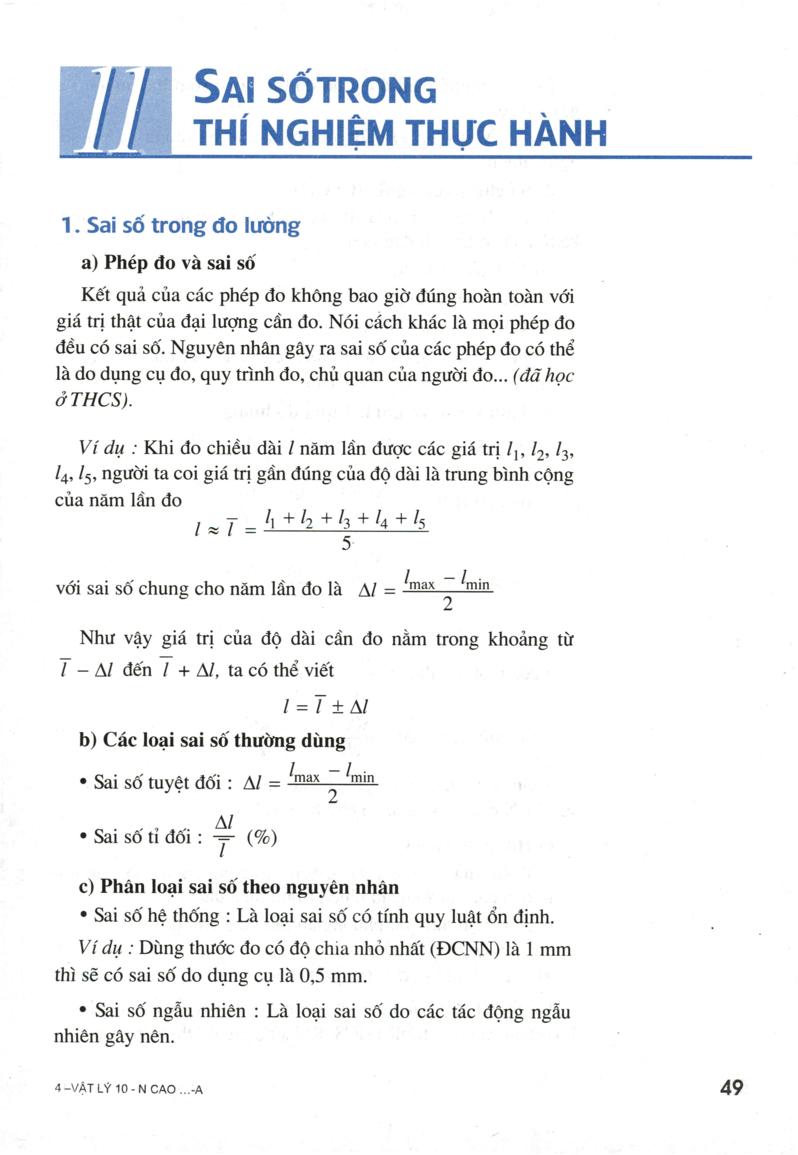 sai số công thức